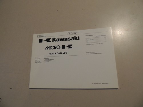 Parts catalog kawasaki - kawasaki, vn1500