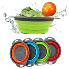 Sieb Küchensieb Seiher Silikon Klappbar Faltbar Abtropfsieb Küche Nudelsieb