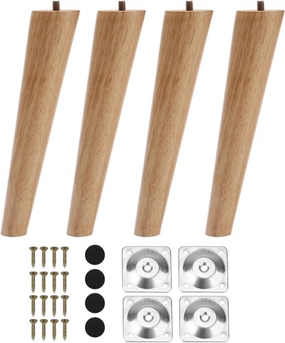 4er set eichenholz möbelbeine - set,