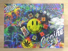 Cocain Marihuana LSD Ecstasy Pilze Ketamine Speed Psychedelic Acid Poster 26x19