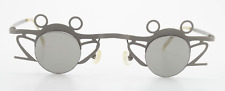 EYE DC 80er Vintage Sonnenbrille Rund Crazy Frosch Design Mod I001028 Grau Rare