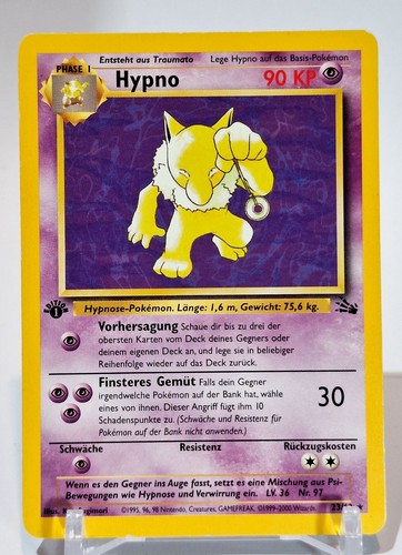 Pokemon karte hypno 1 - pokemon,