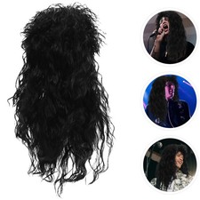  Retro Style 80er Jahre lange Rolle flauschige Perücken Halloween Kostüme