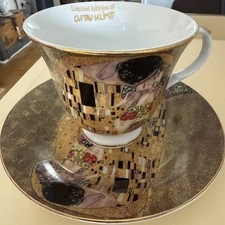 Kaffeebecher Sammeltasse 2 Tlg. Queen Isabell Limited Edition Gustav Klimt.