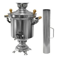 Russischer Holzkohle Samowar Samovar 5 Liter Edelstahl 1,2 mm Türkischer Tee cai