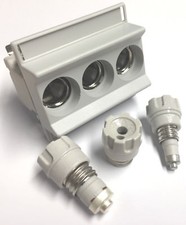 Neozedelement Sicherungssockel D01-D02 10A-63A inkl Sicherung, Passringe, Kappen