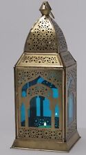 LATERNE orientalische Handarbeit Windlicht, Glas und Metall, 30 cm hoch