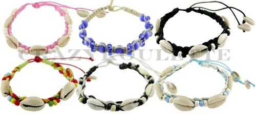 Kauri muschel armband - muschel, perlen