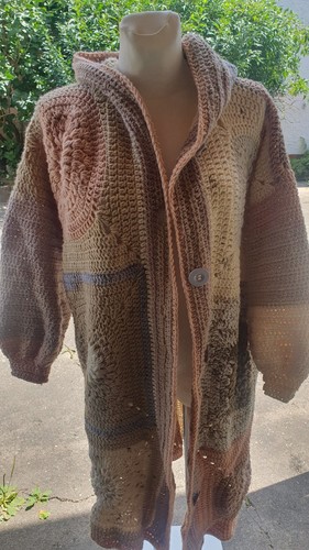 Häkeljacke overzize mit - häkeljacke,
