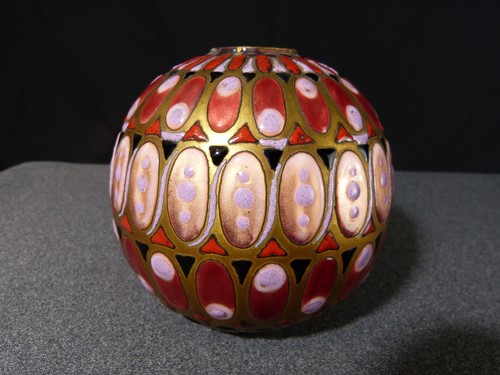 Vase boule aus messing mit - aus,