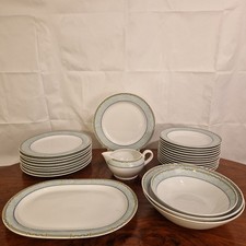 Winterling Eßservice Bordüre Türkis Modern Porzellan 26 Tlg.