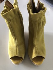 High Heel Stiefelette, gelb, Wedges, Sandalette Gr.39