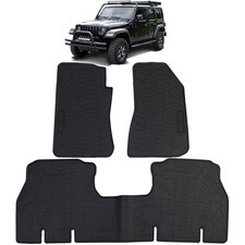 Auto Gummi Fußmatten Schwarz