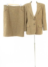 DAKS Harris Tweed Damenkostüm Gr.DE46 Blazer Rock Kariert Tweed Suit UK Handmade