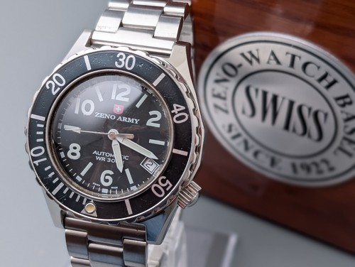 Zeno uhr basel army diver - army, 485