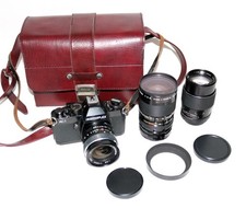 Revueflex AC1 Kamera Spiegelreflexkamera + 3 Objektiven Revuenon 1:2,8 35mm