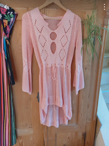 Häkelkleid damen rosa - damen, gr.m