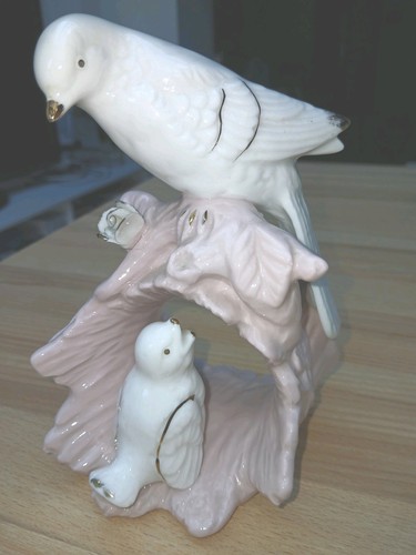 Porzellan figur taube mit - porzellan,