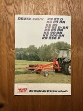 Orig. DEUTZ FAHR Kreiselschwader KS Prospekt Deutz INTRAC Traktor Schlepper B1