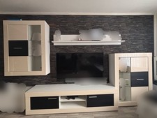 Wohnwand Schwarz Weiß 4teilig Ca 2m Lang Wohnzimmer Schrankwand