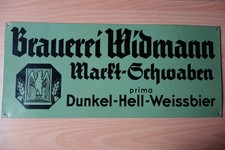 Altes Reklameschild/Blechschild Brauerei Widmann Original 42 x 18 cm 