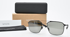 MYKITA Sonnenbrille Mylon Hybrid Flax Col 243 140 54-18 Schwarz Pilot Leicht M