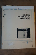 Hp 136/136A Two Pen X, Y1,Y2 Recorders Manual Bedienungsanleitung