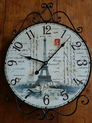 Retro wanduhr paris metall - retro,
