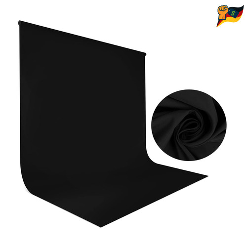 Fotohintergrund schwarz 5x2m - fotohintergrund,