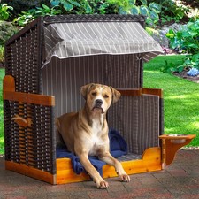 BRAST Hundestrandkorb Hundebett Hundekorb klappbares Sonnendach 2.Wahl