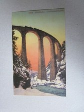 Eisenbahnpostkarte  Faksimile Schweiz Albula Bahn Landwasserviadukt farbig