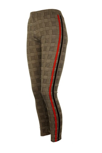 Damen kariert leggings lang - leggings,