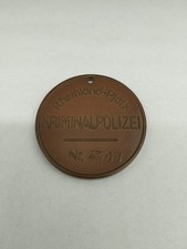 Runde Dienstmarke Kriminalpolizei Rheinland Pfalz ca. 1950/60er Jahre 