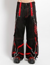 Zip Off Trousers Black - Red