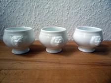 3 kleine Löwenkopf Suppentassen - Suppen Tassen - Henkeltasse - Senftopf, Butter