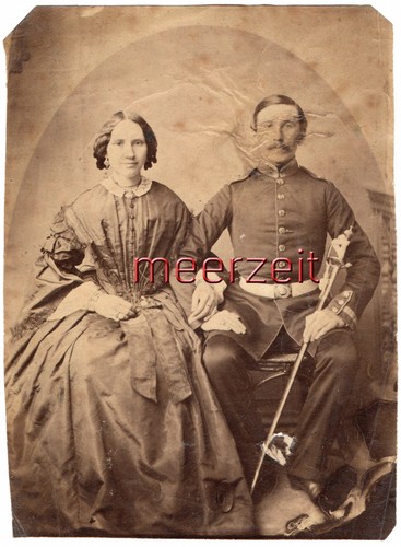 Preußen feldwebel mit frau - frau, um