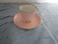 Fürstenberg Mocca Tasse  Mokkatasse rosa mit Goldrand  Tasse  Alt Fürstenberg