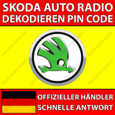 ✅SKODA RADIO DEKODIEREN PIN CODE CITIGO RAPID YETI ROOMSTER RNS STREAM BOLERO✅