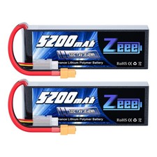 2x Zeee 2S Lipo Akku 7.4V