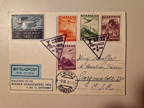 österreich 1956 flugpostkarte - Österreich, 1956-flugpostkarte