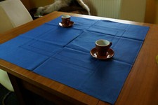 Halbleinen Tischdecke Jeansblau 90 x 90 Gastronomie Deko Tischwäsche Neu 17  
