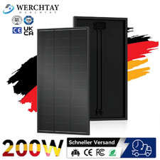 200W Monokristallines Solarmodul Solarpanel Mono Photovoltaik für 12V Batterien