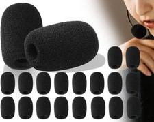 18 Stück Schwarz Popschutz Kopfhörer Mikrofon Schaumstoff Spuckschutz Windschutz
