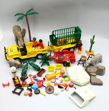 Playmobil Sammlung Safari Jeep mit Anhänger, diverse Kleinteile,  Figuren, Palme