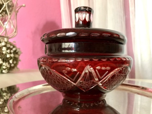 Vintage edel glasdose - edel,