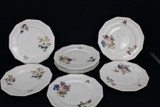 9x Rosenthal Maria Weiss Jesienne Kwiaty Speiseteller Ø 26 cm Weiss Geblümt