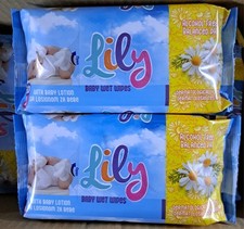 2x Lily Baby Feuchttücher Kamille feuchte Tücher mit Babylotion ohne Alkohol 