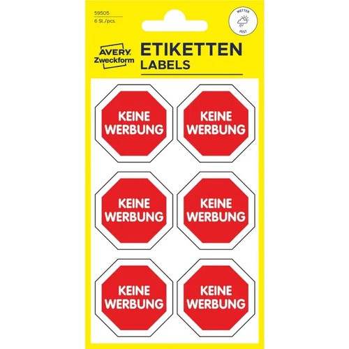 Aufkleber keine werbung - keine,
