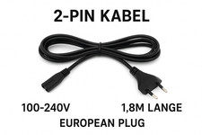 Original 2-Pin Netzkabel für PlayStation 3 / PS2 / viele weitere Geräte, Geprüft