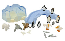 Playmobil Pinguin Robbe Pelikan Eisbär Tier Rutsche Eisscholle Fische Zoo Tiere